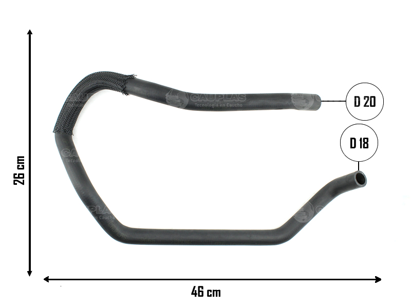 CAUPLAS MANGUERA VASO DE EXPANSION PEUG 308 408 RCZ C4 LOUNGE/C4 PICASSO =YACO 4248/4254