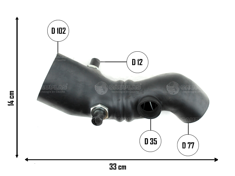 CAUPLAS MANGUERA TOMA DE AIRE PEUG 405 OEM:1424T20 =YACO 3156
