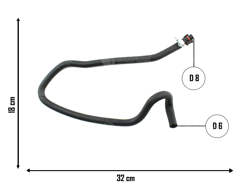 CAUPLAS MANGUERA VASO DE EXPANSION  P307 C4-C4 PICASSO OEM:1323A2