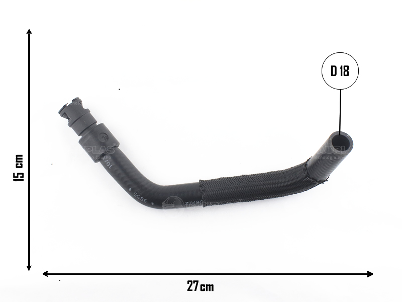 CAUPLAS MANGUERA REFRIGERACION PEUGEOT 206 OEM:1317K10 =YACO 4001