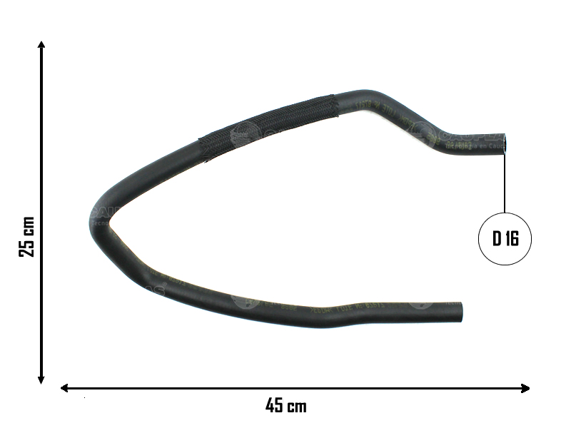 CAUPLAS MANGUERA VASO DE EXPAN INF A RAD PEUG 307 OEM:1307VF =YACO 2509