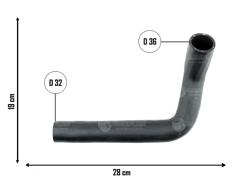 CAUPLAS MANGUERA RADIADOR INFERIOR TOYOTA COROLLA OEM:1657236000
