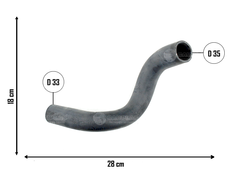CAUPLAS MANGUERA RADIADOR INFERIOR TOYOTA COROLLA OEM:165730T040  1657322040