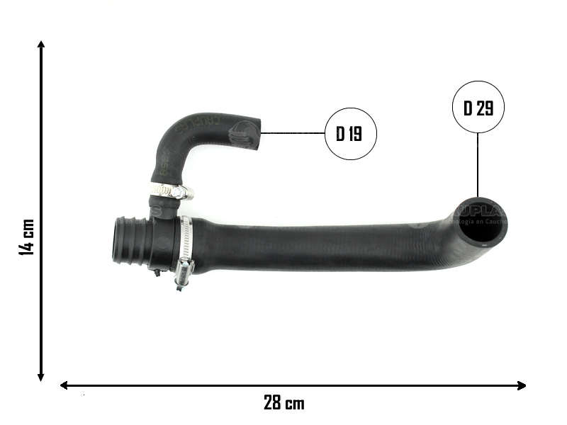 CAUPLAS MANGUERA RADIADOR INFERIOR VW AMAROK  =YACO 4121