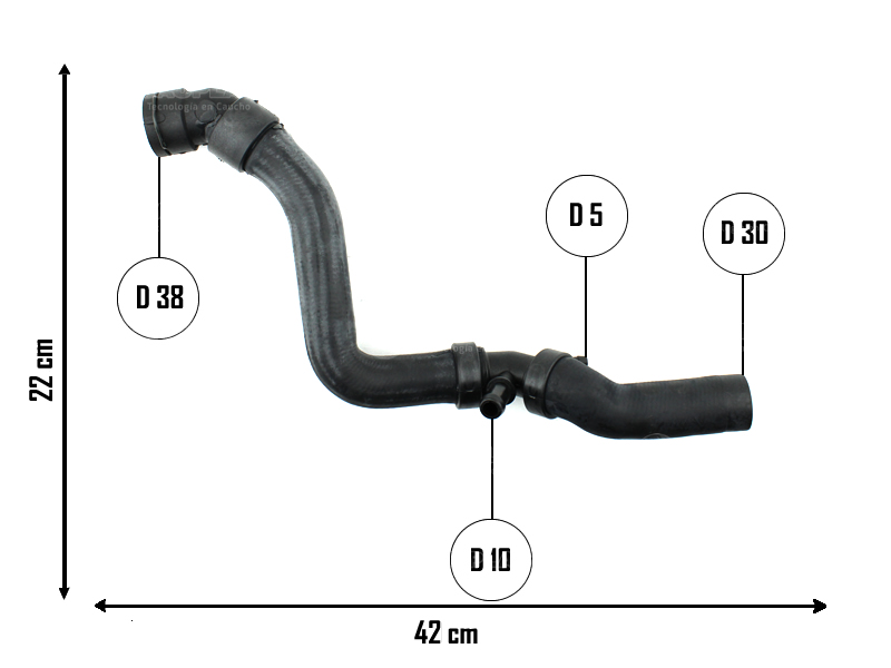 CAUPLAS MANGUERA RADIADOR SUPERIOR VW BORA OEM:1J0122101BL