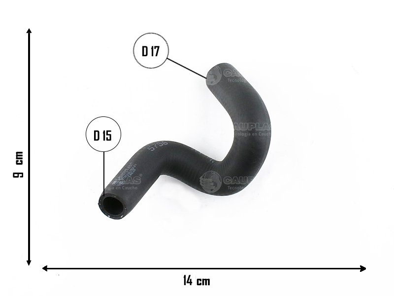 CAUPLAS MANGUERA REFRIGERACION VW FOX SURAN =YACO 3777