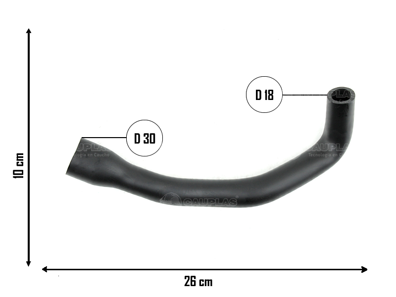 CAUPLAS MANGUERA DESCARGA DE GASES VW GOL II SAVEIRO II OEM:036103493P