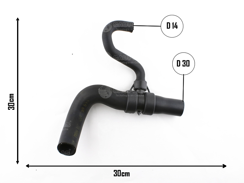 CAUPLAS MANGUERA RADIADOR SUPERIOR VW GOL II SAVEIRO II OEM:377121101G =YACO 2228