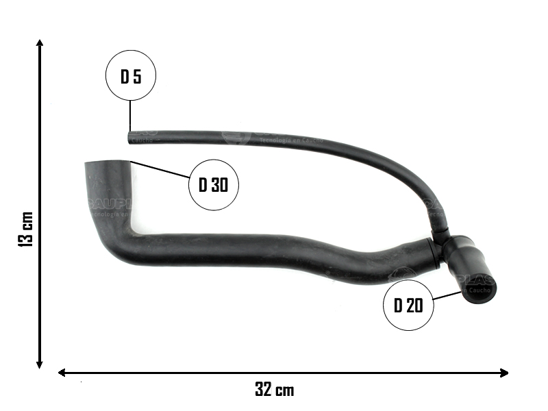 CAUPLAS MANGUERA DESCARGA DE GASES VW GOL III SAVEIRO III
