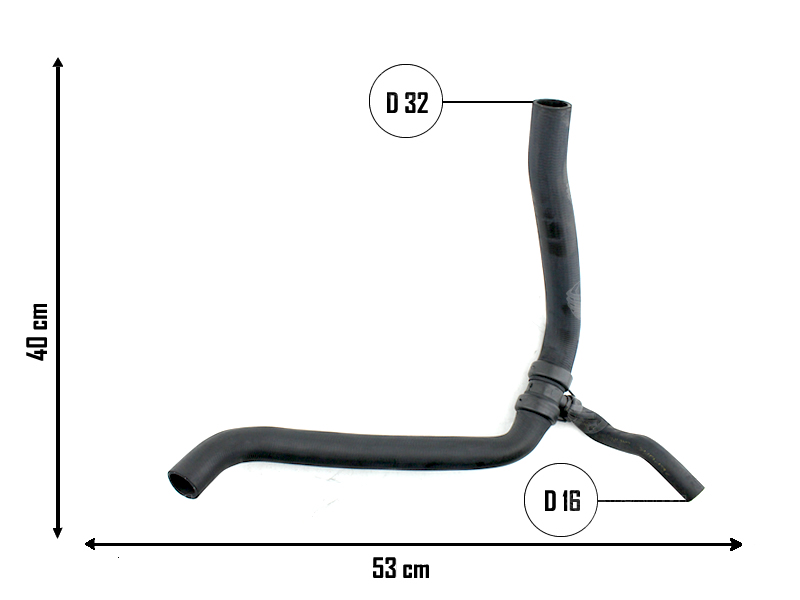 CAUPLAS MANGUERA RADIADOR INF A VASO DE EXPAN INF GOL II SAVEIRO II  =YACO 2049