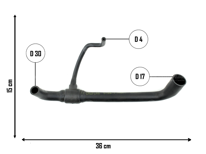 CAUPLAS MANGUERA DESCARGA DE GASES VW GOL II SAVEIRO II OEM:036103493CK