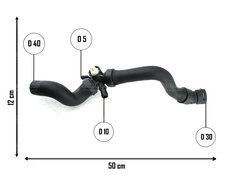 CAUPLAS MANGUERA RADIADOR SUPERIOR VW BORA GOLF IV OEM:1J0122101S