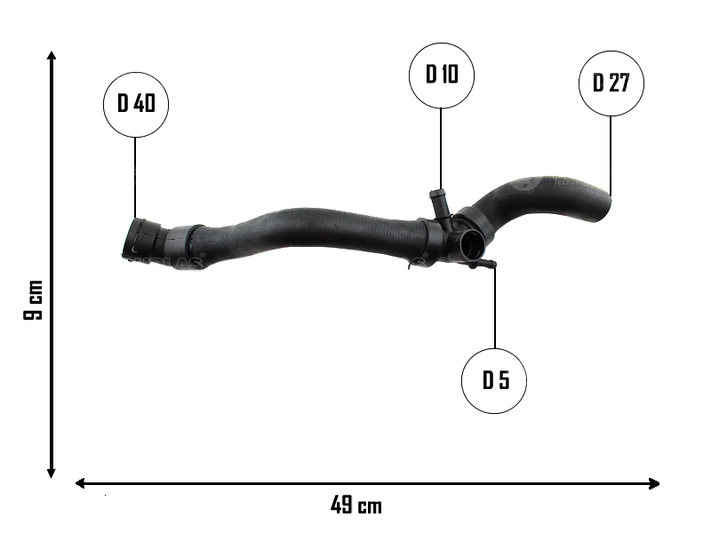CAUPLAS MANGUERA RADIADOR SUPERIOR VW BORA GOLF IV