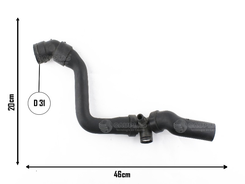 CAUPLAS MANGUERA RADIADOR SUPERIOR VW GOLF IV OEM:8N0122101