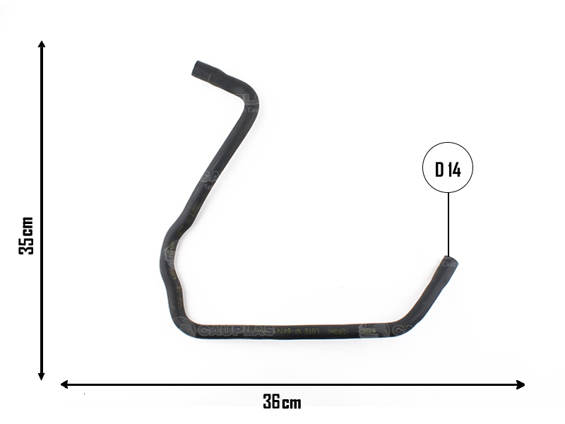 CAUPLAS MANGUERA VASO DE EXPAN A TUBO RIGIDO  GOLF IV OEM:1J0121109B =YACO 2087