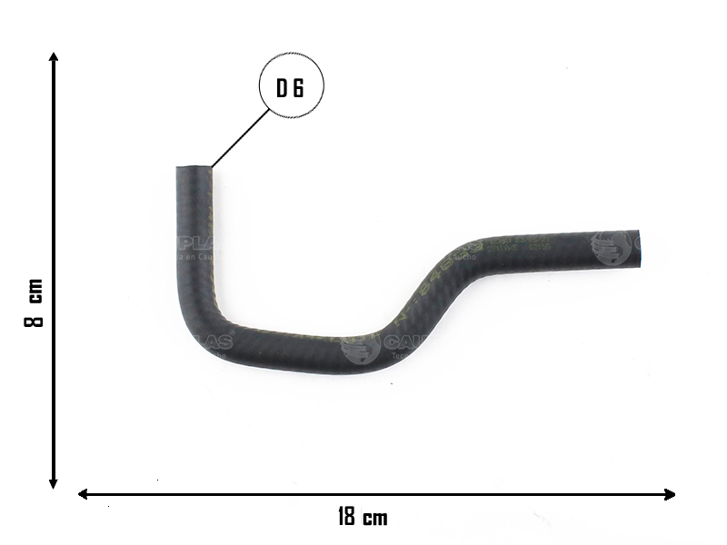 CAUPLAS MANGUERA VASO DE EXPAN A TUBO RIGIDO GOLF IV OEM:1J0122447BJ =YACO 2089