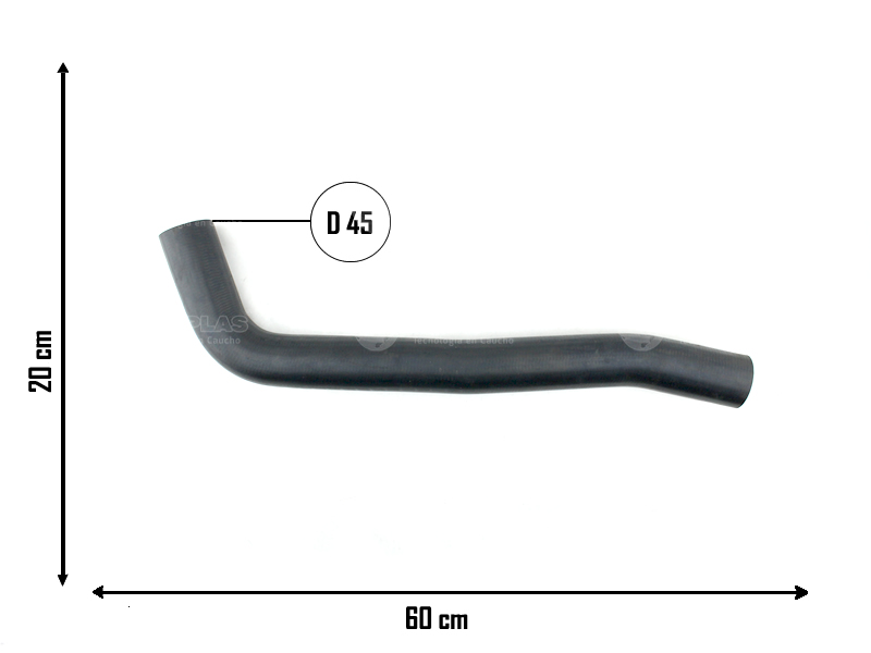 CAUPLAS MANGUERA RADIADOR INFERIOR FORD CARGO OEM:YC458286BA