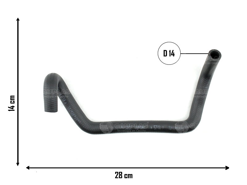 CAUPLAS MANGUERA REFRIGERACION TUBO DE AGUA GOLF IV OEM:1J0121096AH =YACO 4511