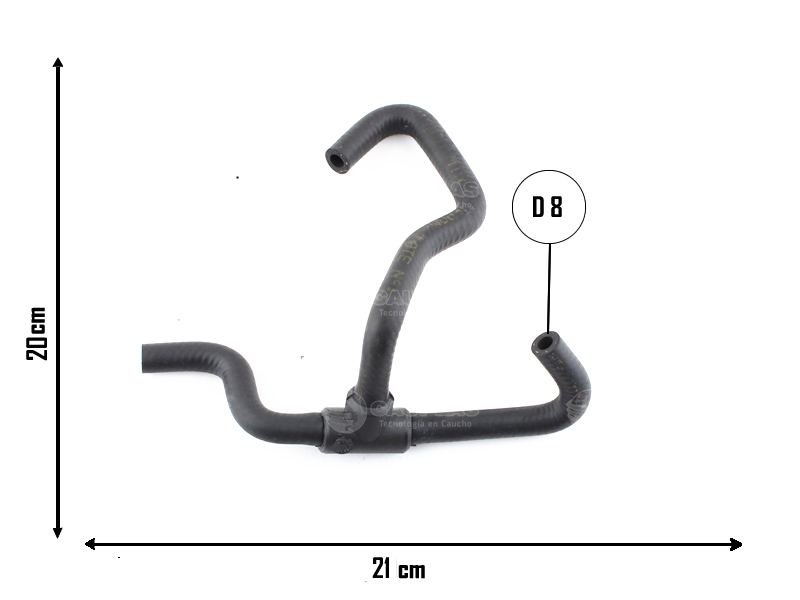 CAUPLAS MANGUERA VASO DE EXPANSION VW GOLF IV OEM:1J0122447FK