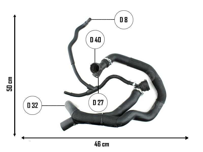 CAUPLAS MANGUERA RADIADOR INFERIOR/SUPERIOR VW GOLF VI OEM:5Q0121049AC