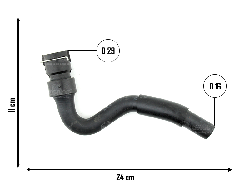 CAUPLAS MANGUERA RADIADOR INFERIOR VW GOLF VI OEM:5Q0122101S