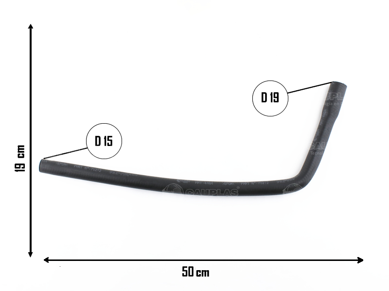CAUPLAS MANGUERA RESPIRACION TANQUE DE COMBUSTIBLE VW POINTER =YACO 1522