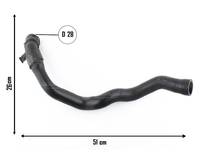 CAUPLAS MANGUERA RADIADOR INFERIOR AUDI A2 OEM:6Q0122051AJ