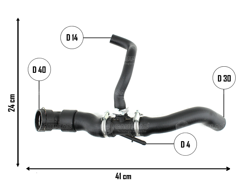 CAUPLAS MANGUERA RADIADOR SUPERIOR AUDI A2
