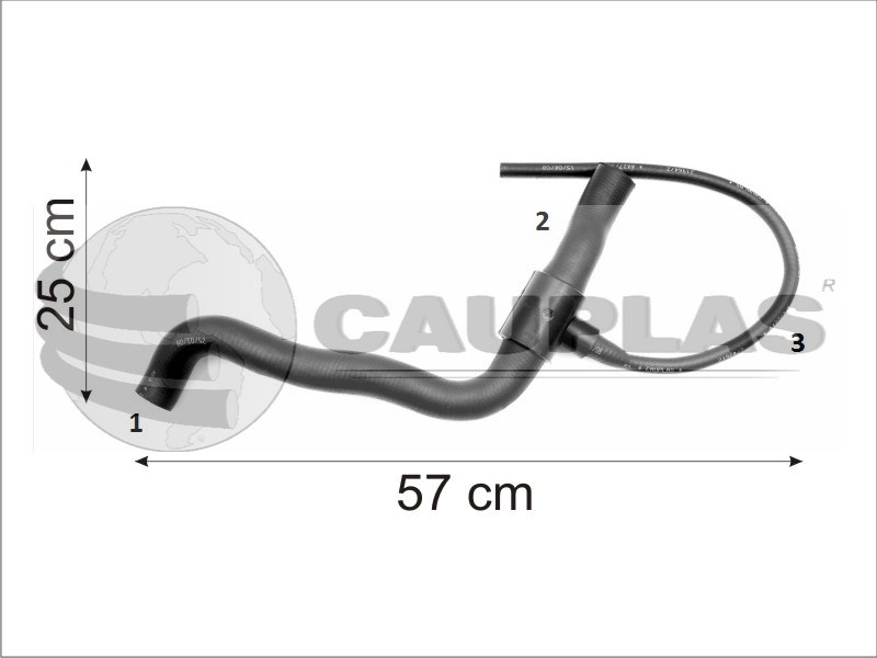 CAUPLAS MANGUERA RADIADOR SUPERIOR VW CADDY POLO OEM:6KE121101 =YACO 1843