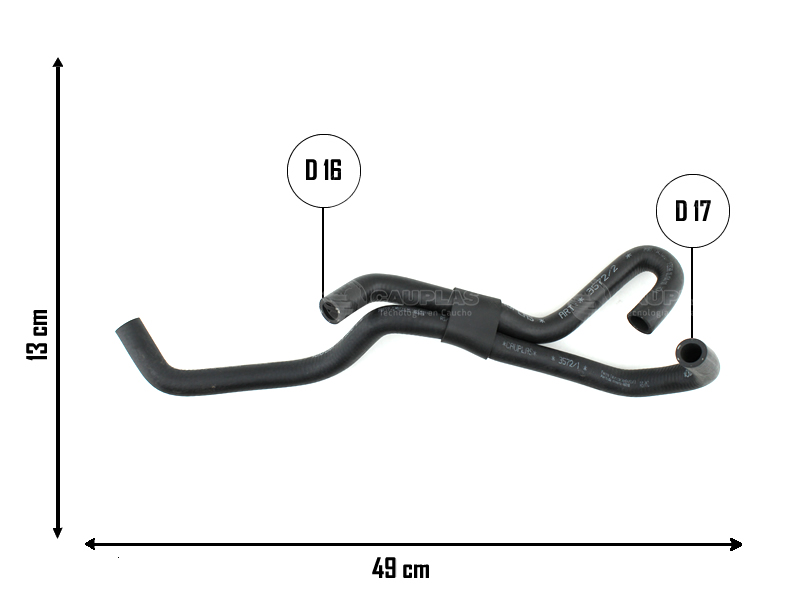 CAUPLAS MANGUERA REFRIGERACION AUDI A3 SEAT CORDOBA IBIZA VW NEW BEETLE POLO OEM:6K0121086E =YACO 3438/3439