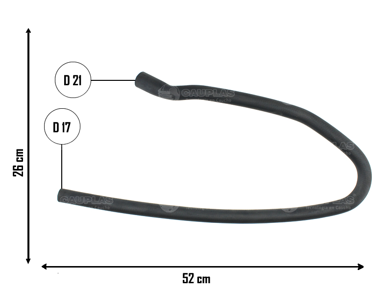 CAUPLAS MANGUERA REFRIGERACION VW GOL I SAVEIRO I SENDA OEM:ZBA121063B =YACO 1563