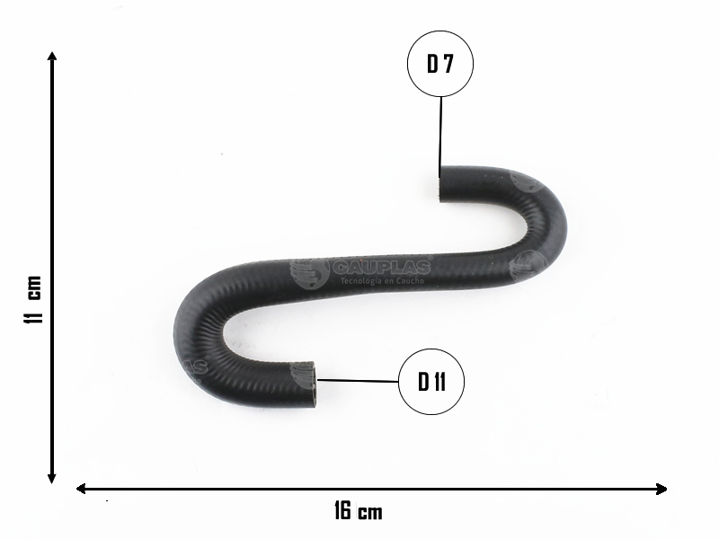 CAUPLAS MANGUERA DESCARGA DE GASES VW SAVEIRO II GOL II OEM:377133809E