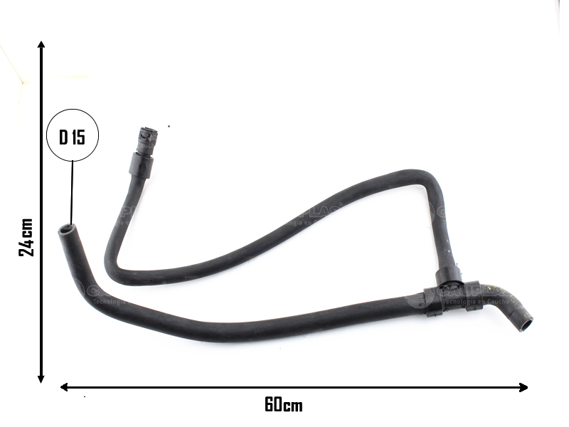 CAUPLAS MANGUERA RADIADOR INF A VASO DE EXPAN INF GOL II SAVEIRO II  =YACO 2062