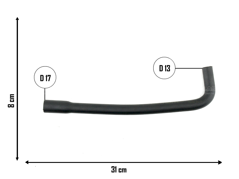 CAUPLAS MANGUERA TAPA  DE CILINDRO A CARBURADOR AUDI 80 VW GACEL PASSAT SENDA OEM:056121059B =YACO 1573