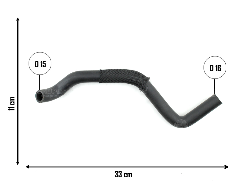 CAUPLAS MANGUERA MOTOR A RAD DE ACEITE VW VENTO OEM:1K0122058E =YACO 4321