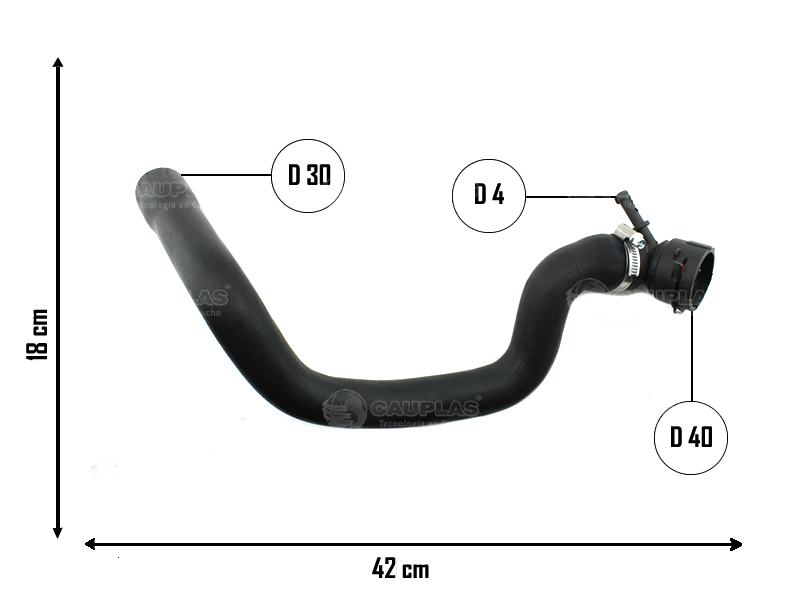 CAUPLAS MANGUERA RADIADOR SUPERIOR VW VENTO OEM:1K0122101BP