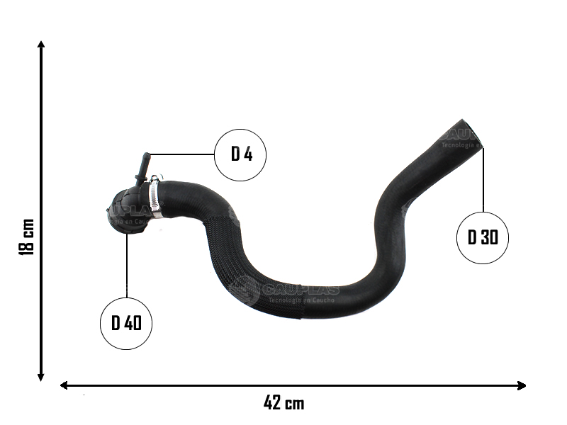 CAUPLAS MANGUERA RADIADOR SUPERIOR VW VENTO OEM:1K0121156AF