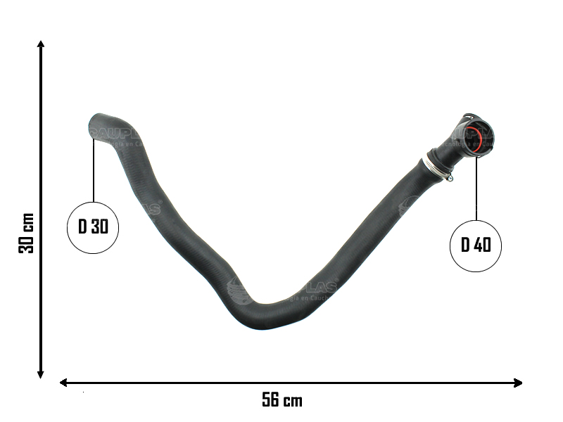 CAUPLAS MANGUERA RADIADOR INFERIOR VW VENTO OEM:1K0122051AS