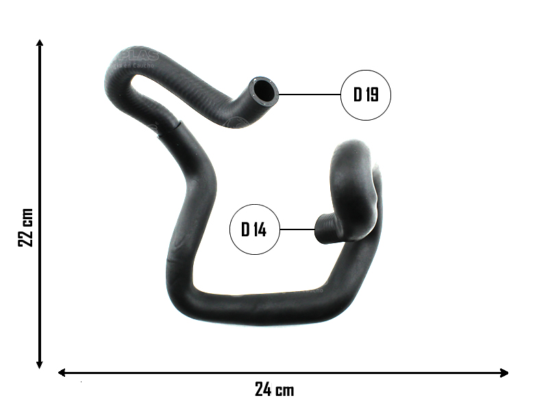 CAUPLAS MANGUERA RADIADOR SUPERIOR VW VENTO OEM:1K0122051BC =YACO 4008