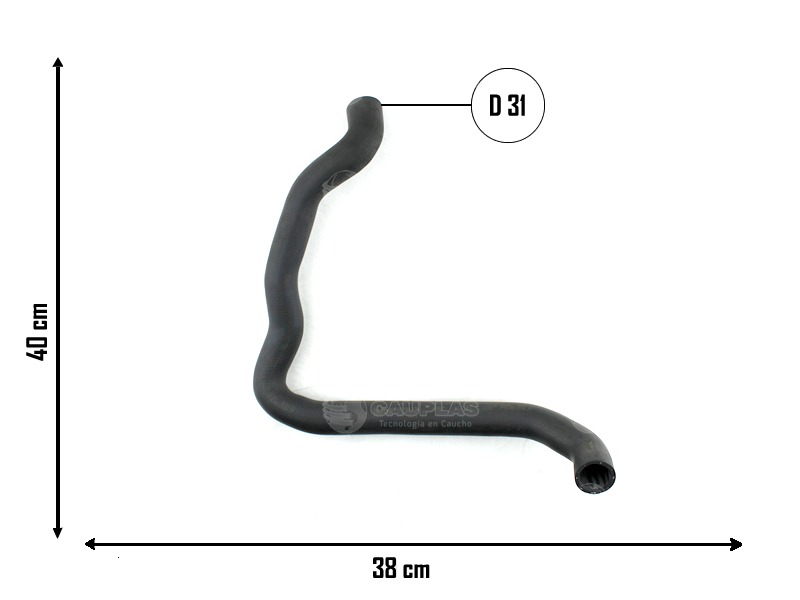 CAUPLAS MANGUERA RADIADOR INFERIOR VW VENTO OEM:5C0122051A