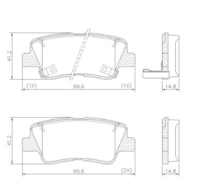 FRASLE PASTILLA EJE TRAS. HYUNDAY TUCSON KIA SPORTAGE/NIRO