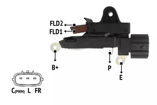 NOSSO REGULADOR VOLTAJE T DELCO HYUNDAI ELANTRA 1.6 11/16 - 1.8 2.0 13/15