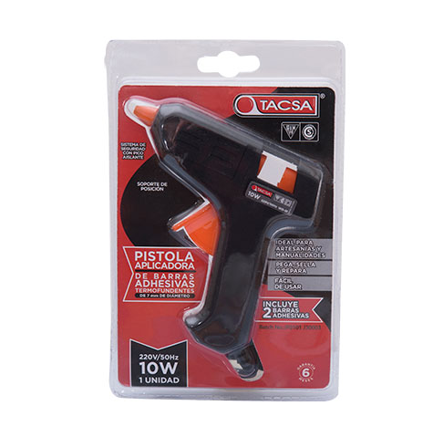 TACSA PISTOLA APLICADORA DE ADHESIVO EN BARRA 10W