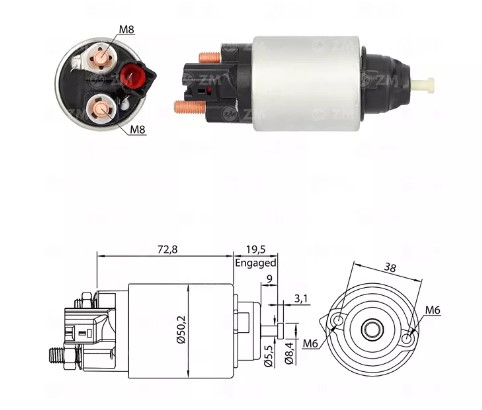 ZM SOLENOIDE TOYOTA 4 RUNNER HILUX 2.4 - 2015>