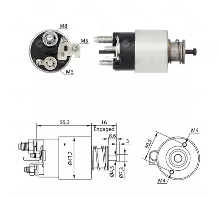 ZM SOLENOIDE RENAULT DUSTER / MASTER 01/2011 DUSTER OROCH 01/2015