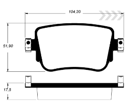 LITTON PASTILLAS FRENO TRAS. AUDI A1 1.4- 1.6 TFSI- TDI SPORTBACK Q3 1.4- 2.0- 3.2 SEAT ALHAMBRA LEON 1.4- 1.6- 1.8- 2.0 TFSI-TDI VW CADDY 1.0- 1.4- 1.6- 2.0 GOLF GTI 2.0 TSI PASSAT 1.4- 1.6- 1.8- 2.0 SHARAN II 1.4- 2.0 TDI- TSI