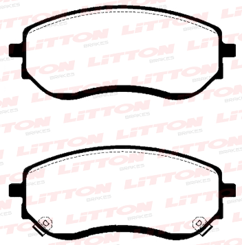 LITTON PASTILLAS FRENO NISSAN FRONTIER II 2.3 Dci/2.5 2021> RENAULT ALASKAN 2.3 Dci/2.5 2021> - DELANTERA (POSICION 1262) C/PLACA ANTIVIBRADORA