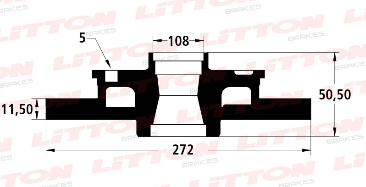LITTON DISCO FRENO DELANTERO LADA NIVA 4X4 1.6
