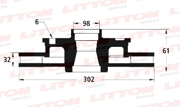 LITTON DISCO FRENO FORD RANGER 4X2 / 4X4 MOD. NUEVO 2012 DEL