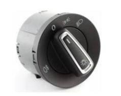 VUARAM LLAVE ROTATIVA LUCES C/FAROS AUXILIARES TRAS. GOLF TIGUAN VENTO AMAROK SURAN FOX - PERILLA CROMADA 10 PINES